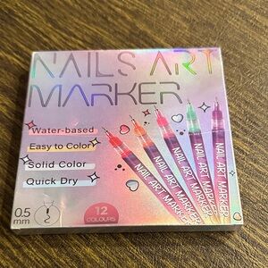 Nail Art Marker Set - Water-Based, Quick Dry